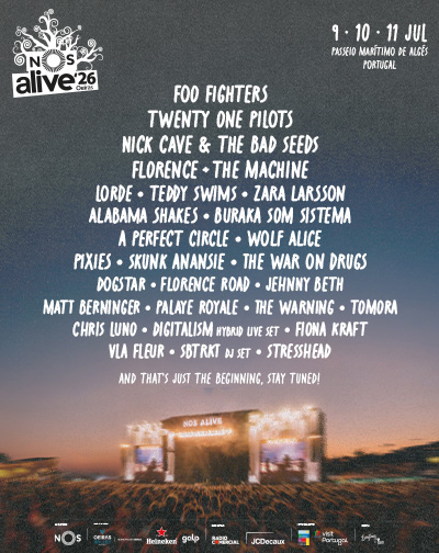 Lineup Nos Alive 2026 Algés Portugal